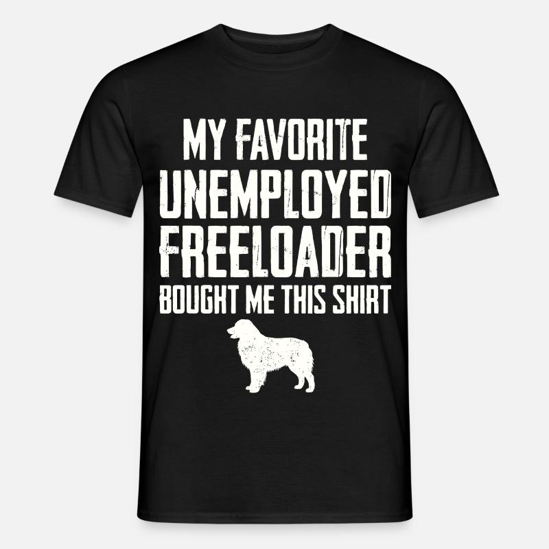Lustiger Australian Shepherd Schmarotzer - Männer T-Shirt - Schwarz
