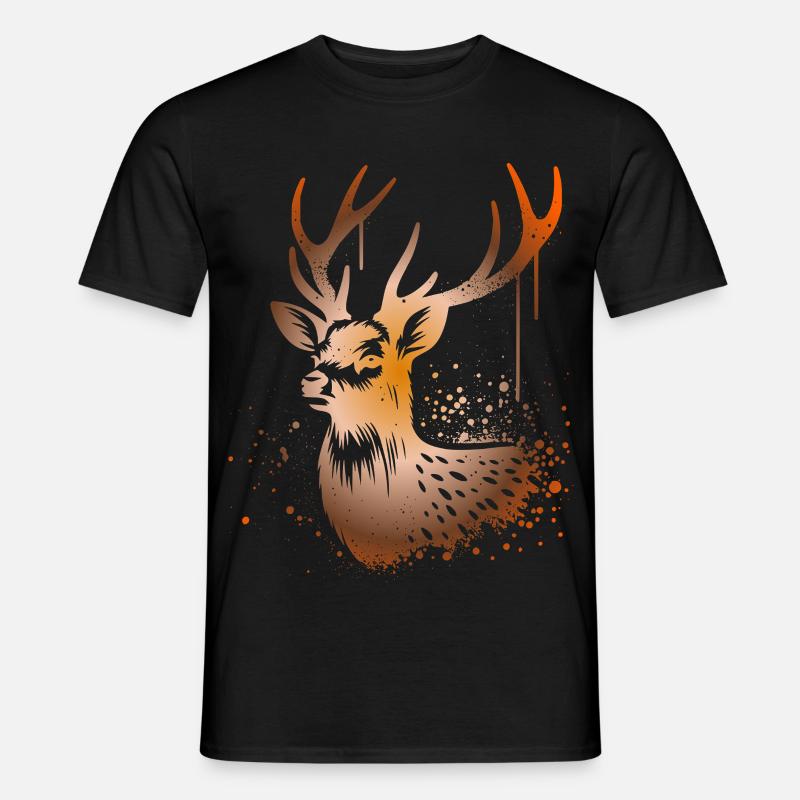 Sikahirsch Sika Deer - Männer T-Shirt - Schwarz