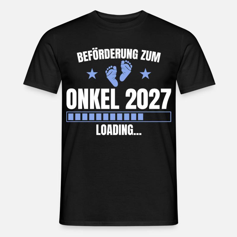 Beförderung zum Onkel 2027 – Loading - Männer T-Shirt - Schwarz