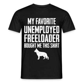Witziger Deutscher Schäferhund - Männer T-Shirt - Schwarz - Vorne - AI Model Male 178 light (178cm)