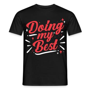Single Dad Single Dad Doing My Best - Men's T-Shirt - black - Front - AI Model Male 178 light (178cm)