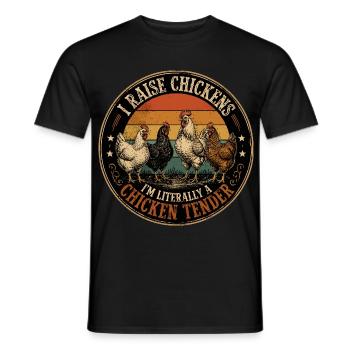 Humour Poules - I'm Literally a Chicken Tender Vin - Men's T-Shirt - black - Front - AI Model Male 178 light (178cm)