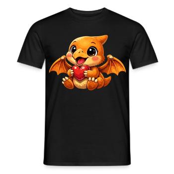 Little Baby Pterodactyl – Cute Pterosaur - Men's T-Shirt - black - Front - AI Model Male 178 light (178cm)