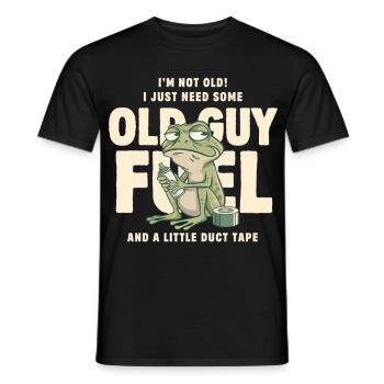 Vieil Vieil Homme Fuel Grenouille Meme Tee - T-shirt homme - noir - Devant - AI Model Male 178 light (178cm)