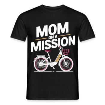 Mom On A Mission Fahrrad Mama - Männer T-Shirt - Schwarz - Vorne - AI Model Male 178 light (178cm)