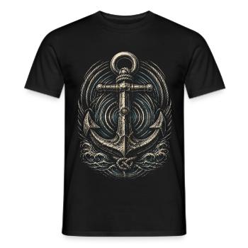 Shanty Chor Seemannslieder - Männer T-Shirt - Schwarz - Vorne - AI Model Male 178 light (178cm)