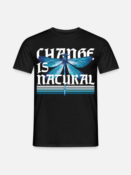 Libelle Libellen Change Is Natural - Männer T-Shirt - Schwarz