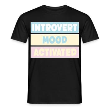 Introvert - Men's T-Shirt - black - Front - AI Model Male 178 light (178cm)