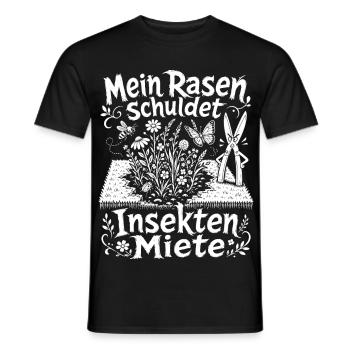 Wilde Wiese gegen Einheitsrasen - Männer T-Shirt - Schwarz - Vorne - AI Model Male 178 light (178cm)