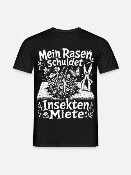 Wilde Wiese gegen Einheitsrasen - Männer T-Shirt - Schwarz