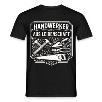 Handwerker Leidenschaft Qualität Tradition - Männer T-Shirt - Schwarz - Vorne - AI Model Male 178 light (178cm)