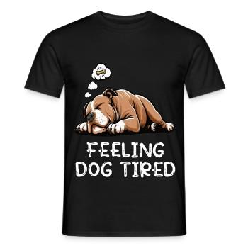 Se sentir fatigué American_Bully propriétaire intimidateur - T-shirt homme - noir - Devant - AI Model Male 178 light (178cm)