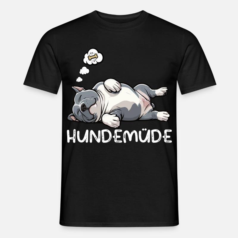 Hundemüde American Bully Bully Pit Bullybesitzer - Männer T-Shirt - Schwarz