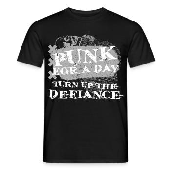 Punk For A Day - Men's T-Shirt - black - Front - AI Model Male 178 light (178cm)
