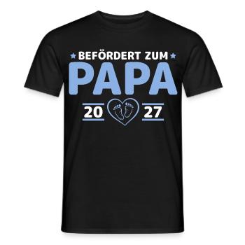Babyparty Befördert zum Papa 2027 - Männer T-Shirt - Schwarz - Vorne - AI Model Male 178 light (178cm)