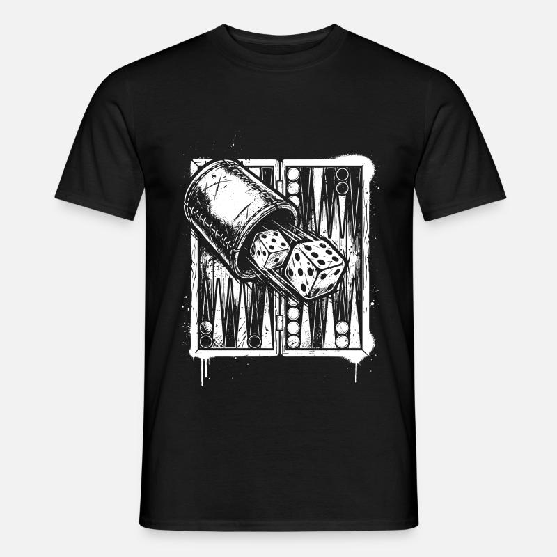 Backgammon | Brettspiel | Geschenk - Männer T-Shirt - Schwarz