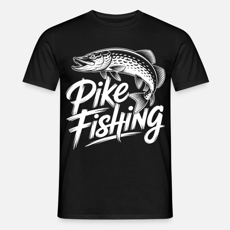 Springender Hecht - Männer T-Shirt - Schwarz