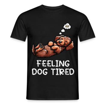 Feeling Dog Tired Wire-haired Dachshund Dachshund Dachshund - Men's T-Shirt - black - Front - AI Model Male 178 light (178cm)