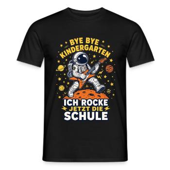 Schulanfang Astronaut Rocke Schule Shirt - Männer T-Shirt - Schwarz - Vorne - AI Model Male 178 light (178cm)