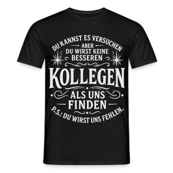 Abschiedsgeschenk Kollegen Jobwechsel - Männer T-Shirt - Schwarz - Vorne - AI Model Male 178 light (178cm)