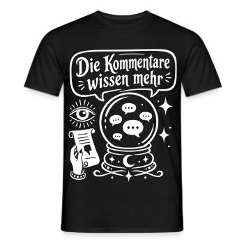 Die Kommentare wissen mehr - Männer T-Shirt - Schwarz - Vorne - AI Model Male 178 light (178cm)