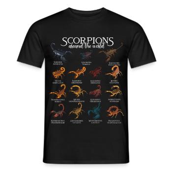 Skorpione der Welt - Männer T-Shirt - Schwarz - Vorne - AI Model Male 178 light (178cm)