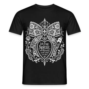 Spitze darf Rüstung sein - Männer T-Shirt - Schwarz - Vorne - AI Model Male 178 light (178cm)