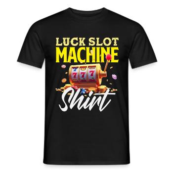 Gambling Slot Machine Casino Jackpot Winners - Men's T-Shirt - black - Front - AI Model Male 178 light (178cm)