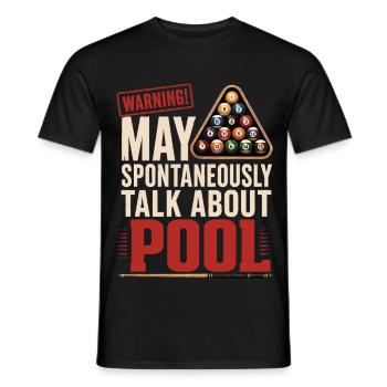 Billard Pool Spruch Shirt - Männer T-Shirt - Schwarz - Vorne - AI Model Male 178 light (178cm)