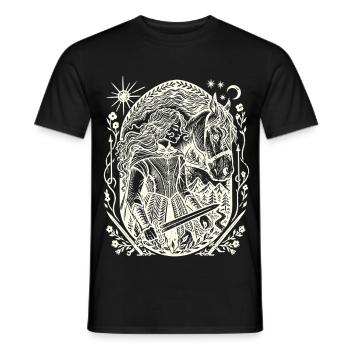 Moonlight Forest Magic Circle - Men's T-Shirt - black - Front - AI Model Male 178 light (178cm)