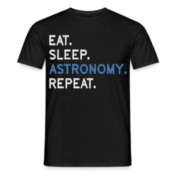 Eat Sleep Astronomy Repeat - Men's T-Shirt - black - Front - AI Model Male 178 light (178cm)