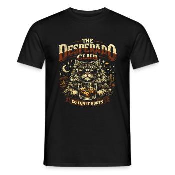 The Desperado Club – Cool Cat Vintage - Men's T-Shirt - black - Front - AI Model Male 178 light (178cm)