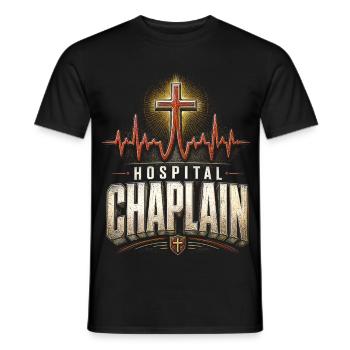 Kaplan Kleriker Pfarrer Krankenhauspfarrer - Männer T-Shirt - Schwarz - Vorne - AI Model Male 178 light (178cm)