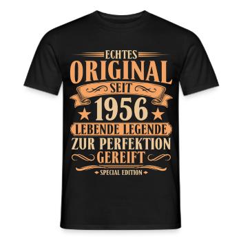 Original seit 1956 – 70. Geburtstag Retro - Männer T-Shirt - Schwarz - Vorne - AI Model Male 178 light (178cm)