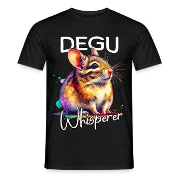 Degu Flüsterer - Männer T-Shirt - Schwarz - Vorne - AI Model Male 178 light (178cm)