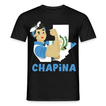Guatemala Flagge T-Shirt Stolz & Heimat Chapín - Männer T-Shirt - Schwarz - Vorne - AI Model Male 178 light (178cm)