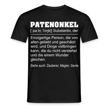Lustige Patenonkel Definition Geschenkidee - Männer T-Shirt - Schwarz - Vorne - AI Model Male 178 light (178cm)