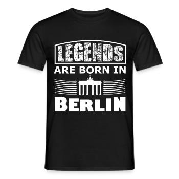 Legends from Berlin - Men's T-Shirt - black - Front - AI Model Male 178 light (178cm)