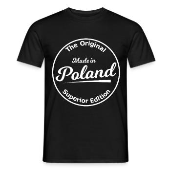 Polen Vintage Stempel Superior Edition - Männer T-Shirt - Schwarz - Vorne - AI Model Male 178 light (178cm)