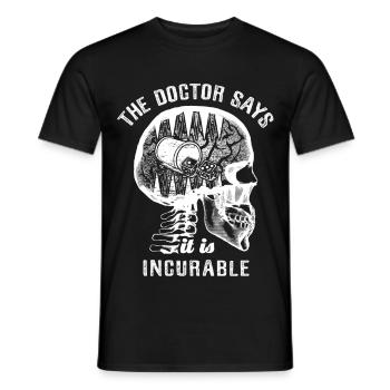 The doctor says it's incurable - Backgammon - Men's T-Shirt - black - Front - AI Model Male 178 light (178cm)