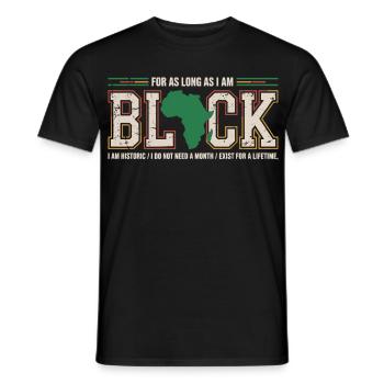 Fierté Afro Black History Month Vintage - T-shirt homme - noir - Devant - AI Model Male 178 light (178cm)