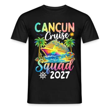 Cancun Cruise Squad 2027 - Men's T-Shirt - black - Front - AI Model Male 178 light (178cm)