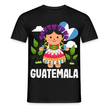 Guatemala Flagge T-Shirt Stolz & Heimat Chapín - Männer T-Shirt - Schwarz - Vorne - AI Model Male 178 light (178cm)