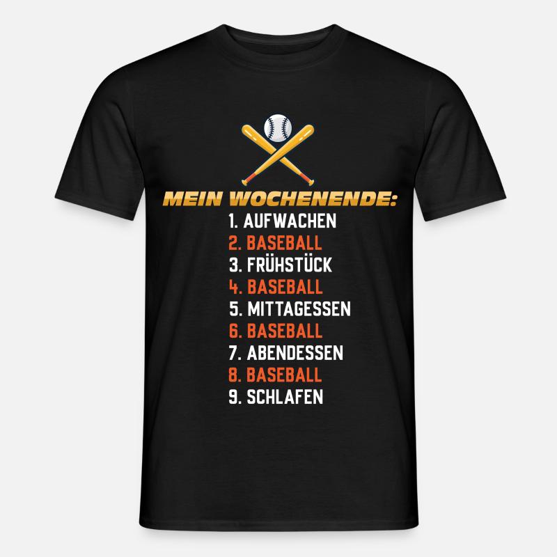 Baseball Wochenende – Mein Plan - Männer T-Shirt - Schwarz
