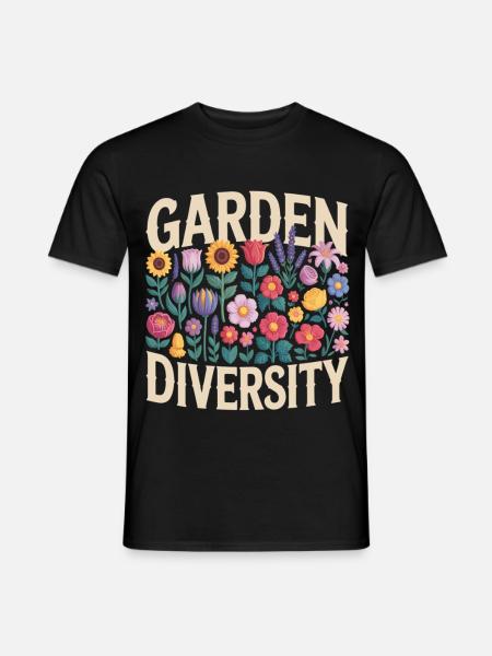 Jardin Diversité Florale - T-shirt homme - noir