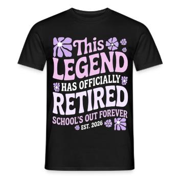 teacher Retirement Gifts for Teachers Retirement - Men's T-Shirt - black - Front - AI Model Male 178 light (178cm)
