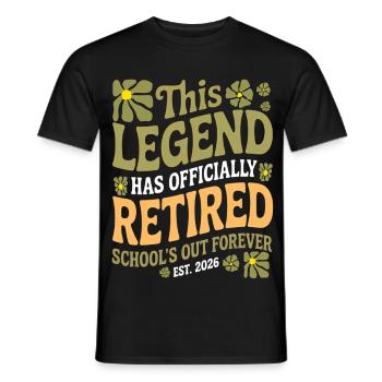 teacher Retirement Gifts for Teachers Retirement - Men's T-Shirt - black - Front - AI Model Male 178 light (178cm)