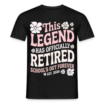 teacher Retirement Gifts for Teachers Retirement - Men's T-Shirt - black - Front - AI Model Male 178 light (178cm)