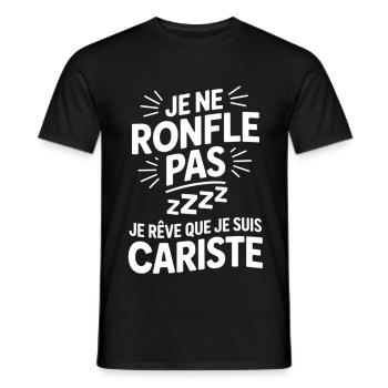 Je Ne Ronfle Pas Cariste Humour Cadeau Collègue  - T-shirt homme - noir - Devant - AI Model Male 178 light (178cm)