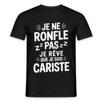 Je Ne Ronfle Pas Cariste Humour Cadeau Collègue - T-shirt homme - noir - Devant - AI Model Male 178 light (178cm)